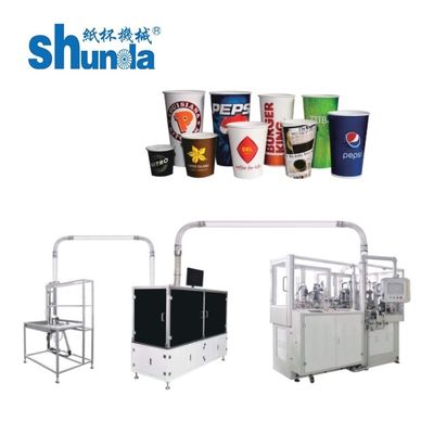 جودة آلة صنع الأكواب الورقية الأوتوماتيكية من أجل 2-32 OZ كوب المشروبات الورقية / الحاويات مصنع