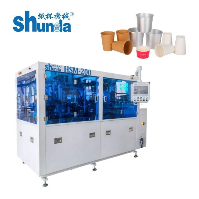 High Efficiency Disposable Paper Coffee Cup Making Machine With Photoelectric Tracking